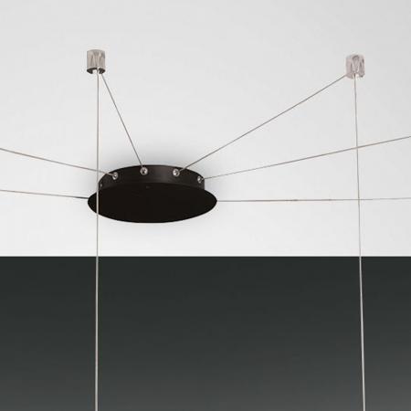 Arabella individuell verstellbare 6-flammige LED-Pendelleuchte in Amber von Weiss Fabas Luce