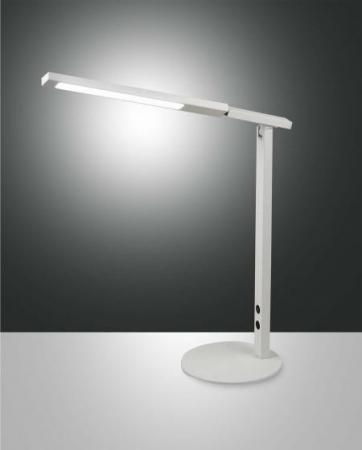Fabas Luce Ideal  Puristische LED Schreibtischleuchte in elegantem Weiss