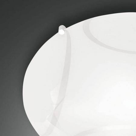 Magma klassische zeitlose Glas-Deckenleuchte in Weiss von Fabas Luce