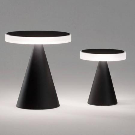 Neutra Tischleuchte LED in Schwarz mit Touchdimmer Fabas Luce
