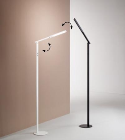 Ideal Stehleuchte Leseleuchte LED Schwarz Touchdimmer Fabas Luce