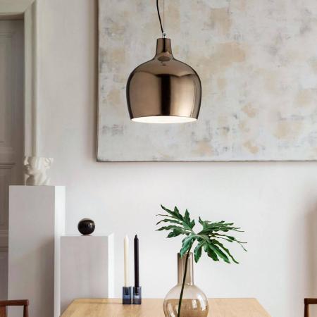 Glossy Keramik Pendelleuchte in Bronze Ø32 von Fabas Luce