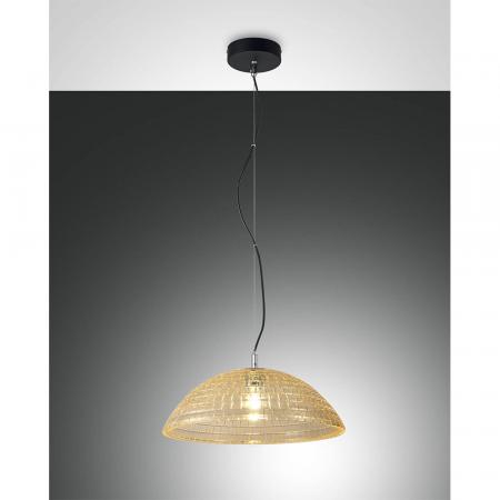 Diamond Pendelleuchte aus Glas in Amber von Fabas Luce