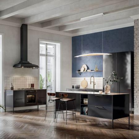 Cordoba LED Pendelleuchte aus Holz & Metall dimmbar in Weiß 110cm von Fabas Luce