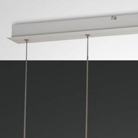Prado 5-flammige LED Pendelleuchte im Röhrenstil mit Ober- und Unterlicht in Weiß dimmbar von Fabas Luce