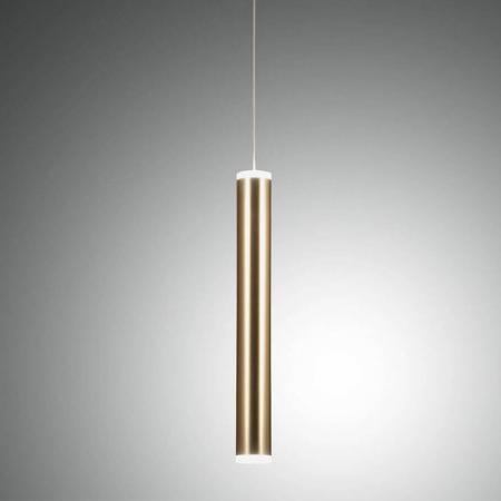 Prado LED Pendelleuchte im Röhrenstil mit Ober- und Unterlicht in Messing/Schwarz dimmbar von Fabas Luce
