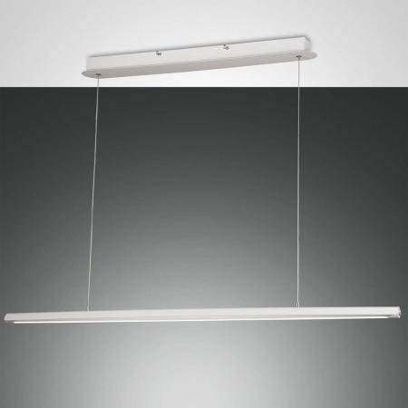 Mason LED Pendelleuchte mit Dimmer in Weiß 111cm mit Unterlicht von Fabas Luce