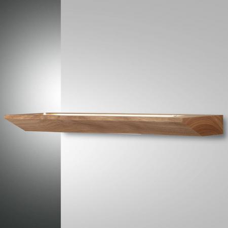 Linus Eichenholz LED Wandleuchte dimmbar 40cm auch als beleuchtetes Wandregal nutzbar von Fabas Luce