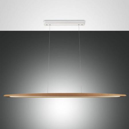 130cm Ribot Eichen Holz LED Pendelleuchte dimmbar von Fabas Luce