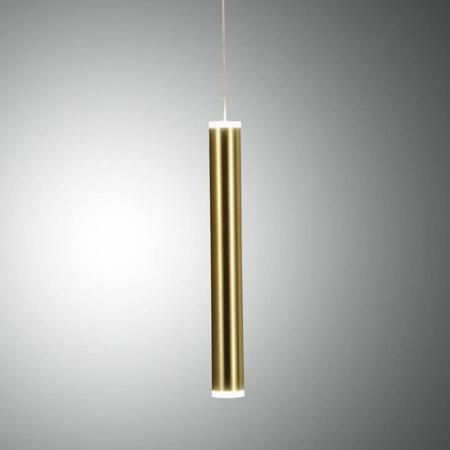 Prado LED Pendelleuchte im Röhrenstil mit Ober- und Unterlicht in Messing/Schwarz dimmbar von Fabas Luce
