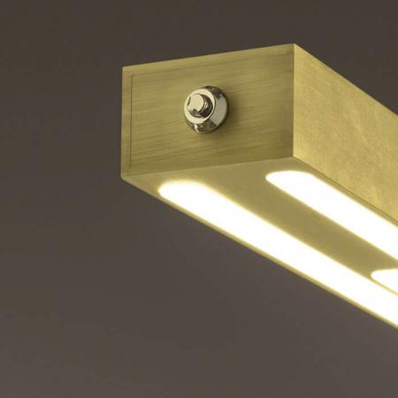 Ling LED-Pendelleuchte im Vierkantrohrdesign dimmbar in Schwarz 110cm up&down Licht von Fabas Luce