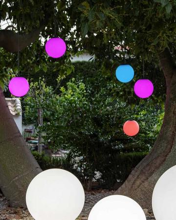 New Garden NORAI mobile LED Hängeleuchte weiss/beige aufladbar RGB