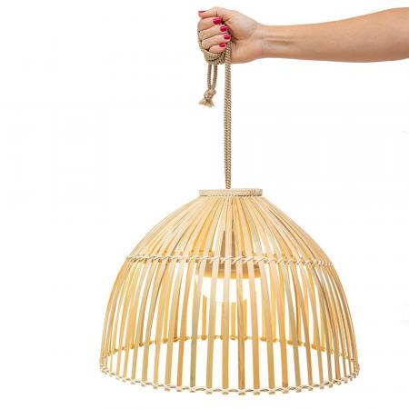 New Garden REONA 30 Bambus Hängeleuchte Akku warmweiss