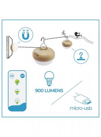 New Garden LED CHERRY BULB in Beige/ Weiß Akku warmweiss