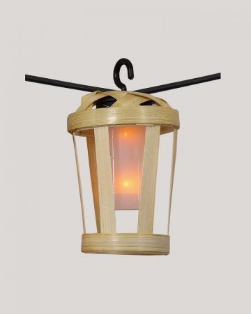 New Garden 10-flammige HIAMA Solar LED Lichterkette 5m Außen & Innen mit Flammeneffekt
