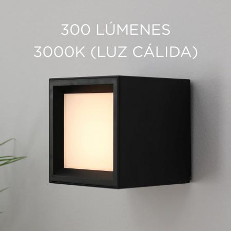 New Garden LED Wandleuchte Eckig kabellos USB schwarz
