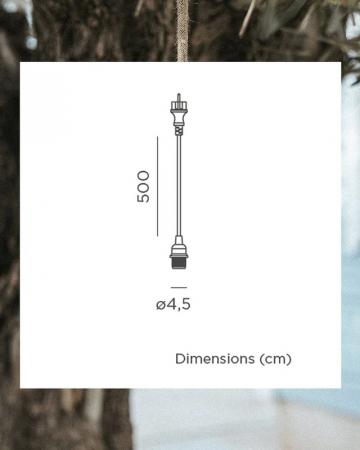 New Garden ARTEIXO 5 m Kabel für den Außenbereich mit E27 Fassung