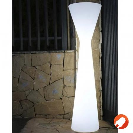 New Garden KONIKA 170 Aussen Stehleuchte 230V IP65 -außergewöhnliches Design in weiß- Höhe: 170 cm - Tageslichtweißes Licht