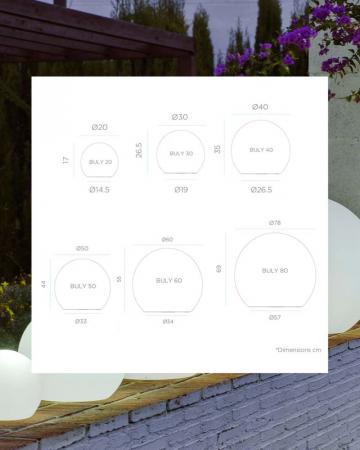 New Garden LED-Lichtkugel BULY 20 weiss Innen & Außen Kabel ø20 x 17 cm warmweißes Licht mit 230 Volt Anschluß/ Stecker