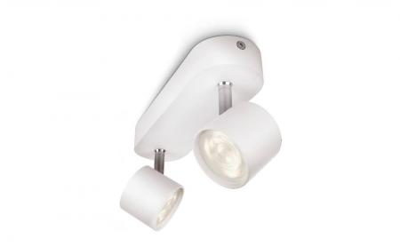 Philips myLiving LED Deckenstrahler Star 2-flammig dimmbar 1000lm in Weiß mit schwenkbaren Lampen