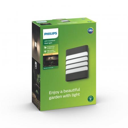 Philips myGarden LED Außenwandleuchte Raccoon in Anthrazit