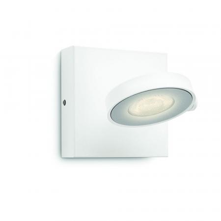 Philips myLiving LED Spot Clockwork 1-flammig schwenkbar zur Wand- und Deckenmontage in Weiß
