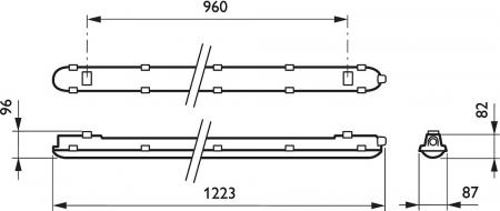 Philips CoreLine WT120C G2 LED Feuchtraumleuchte 28,6 W wie 2×36 W, 4.000 lm, 4.000 K Neutralweiß, IP65, 120 cm