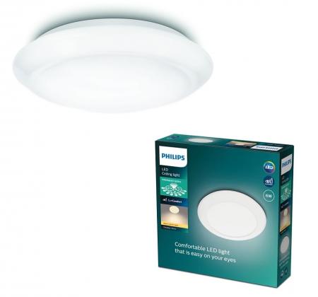 Philips Cinnabar LED-Deckenleuchte 6W 600lm 2700K warmweiß weiß Ø250mm
