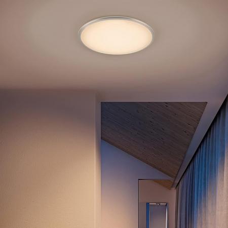 Philips Twirly LED-Deckenleuchte 12W 1200lm 2700K warmweiß grau Ø287mm