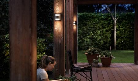 Philips myGarden LED Außenwandleuchte Grass in Anthrazit