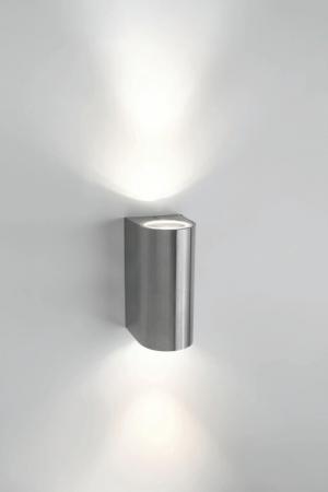 Philips Hochwertige Wandleuchte Nightingale abgerundetes Edelstahlgehäuse up&down Fassadenbeleuchtung