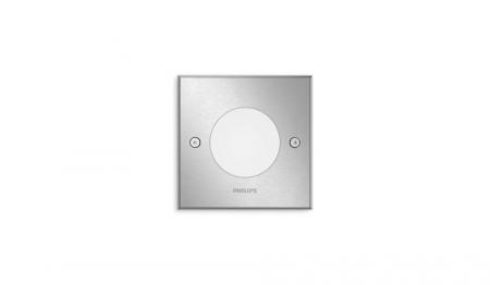 Philips Outdoor Einbauleuchte Crust Edelstahl mit warmweißem Licht 3,2W IP67