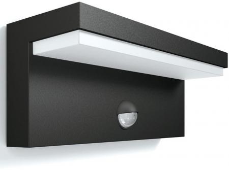 Philips myGarden LED Wandleuchte Bustan formvollendet in Anthrazit mit Bewegungsmelder