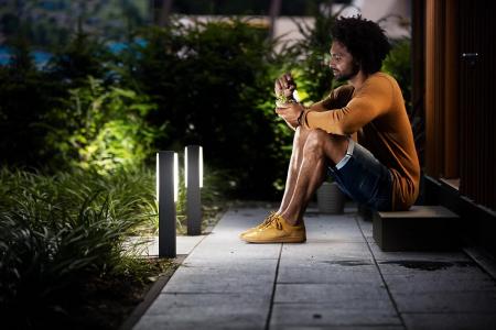Philips 40cm hohe Wegeleuchte STRATOSPHERE in Anthrazit