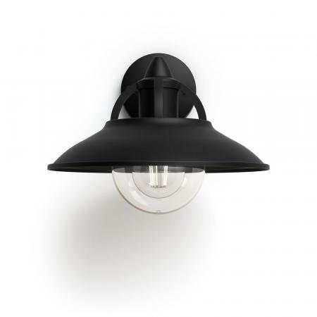 Philips myGarden Außenwandleuchte Cormorant Schwarz in klassischer Laternenform