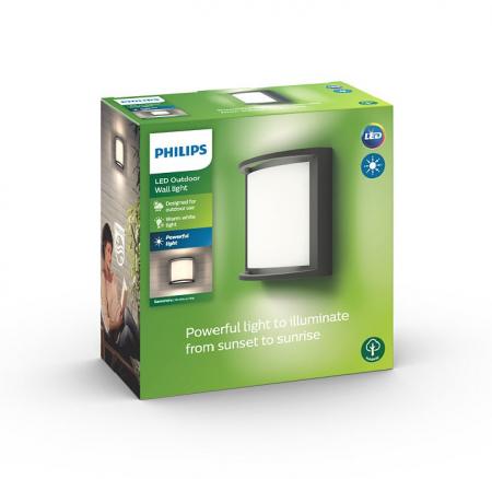 Philips myGarden Außenwandleuchte SAMONDRA in Anthrazit