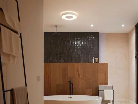 Philips Hue Xamento L Deckenleuchte weiß 42,5cm - IP44 Wasserbeständige smarte Badezimmerleuchte