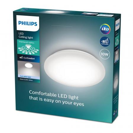 Philips LED Deckenleuchte Moire ø24cm weiß neutralweißes Licht 4000K IP20