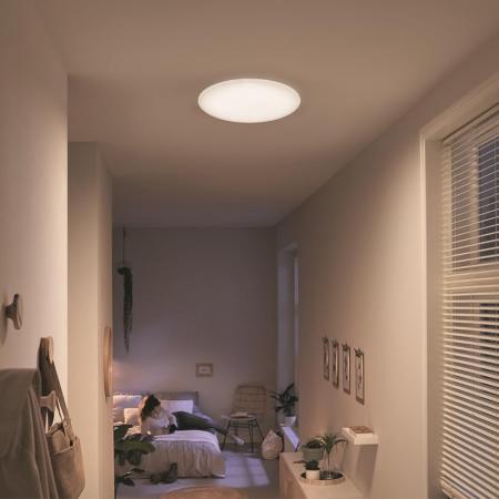 Philips LED Deckenleuchte Moire ø32cm weiß warmweißes Licht 2700K IP20