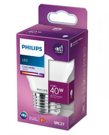 PHILIPS E27 LED Tropfenform Leuchtmittel mattiert gefrostet 4.3W wie 40W neutralweiss