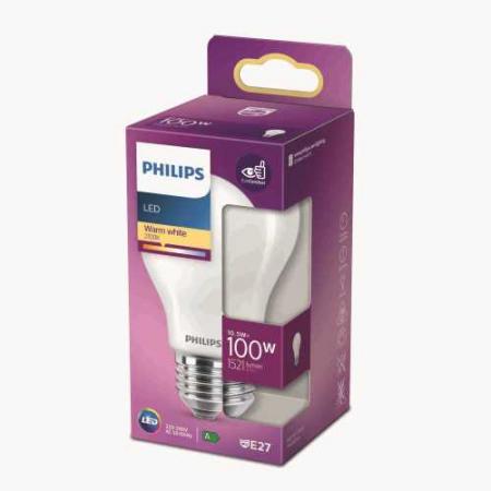 PHILIPS LEDclassic Lampe A60 E27 10,5W wie 100W – 1521lm 2700K Warmweiß nicht dimmbar