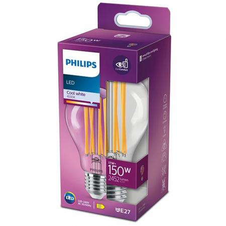 Sehr helle PHILIPS E27 LED Glühbirne in Filamentoptik 17,5W wie 150W universalweißes Licht