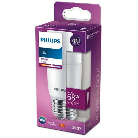 PHILIPS E27 LED Stick Lampe in Kolbenform 9.5W wie 68W warmweißes Licht 3000K - Nur noch angezeigter Bestand verfügbar