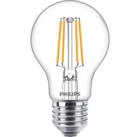 2er Pack PHILIPS E27 LED Lampen 4.3W als 40 Watt Ersatz klar mit Filamentfäden warmweisses Licht