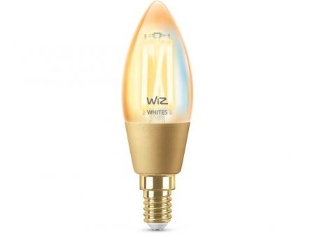 WIZ E14 Smarte LED Filament Lampe Bernstein Tunable White 4,9W wie 25W WLAN - Nur noch angezeigter Bestand verfügbar