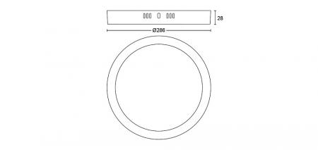 Philips Einbauspot Magneos Slim Surface ø28,6cm 20W, 2700 warmweißes Licht