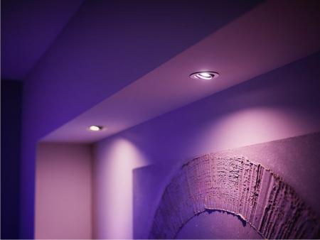 Philips Hue White & Color Ambiance Starter Set mit 3 x GU10 RGBW Lampen 4,2W wie 35W & Bridge Pro &  Dimmschalter