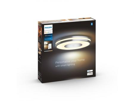 Philips Hue White Ambiance Deckenleuchte BEING mit Dimmschalter in Silber
