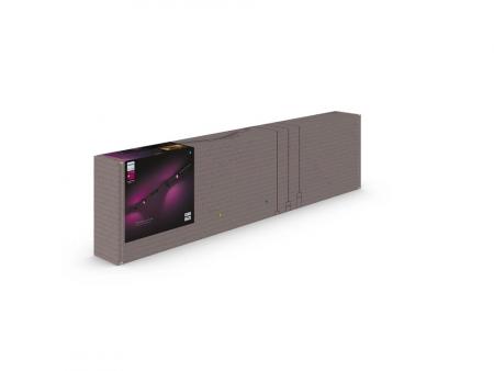 Philips Hue White & Color Ambiance Schienensystem Perifo 4er Spot RGBW multicolor Licht, Schwarz