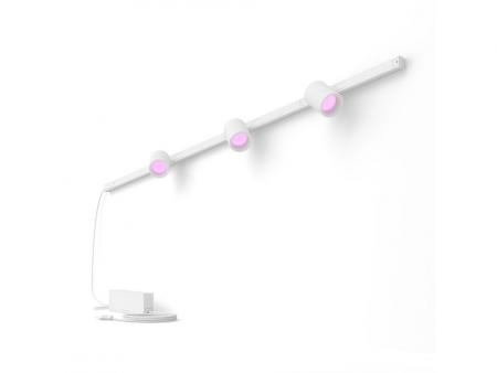 Philips Hue White & Color Ambiance Schienensystem Perifo 3er Spot RGBW multicolor Licht - inkl. Steckernetzteil, Weiß